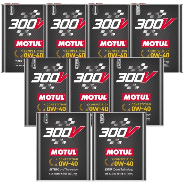 Set 9 Buc Ulei Motor Motul 300V Power Ester Core® Technology Car Racing Motor Oil 0W-40 2L 110857